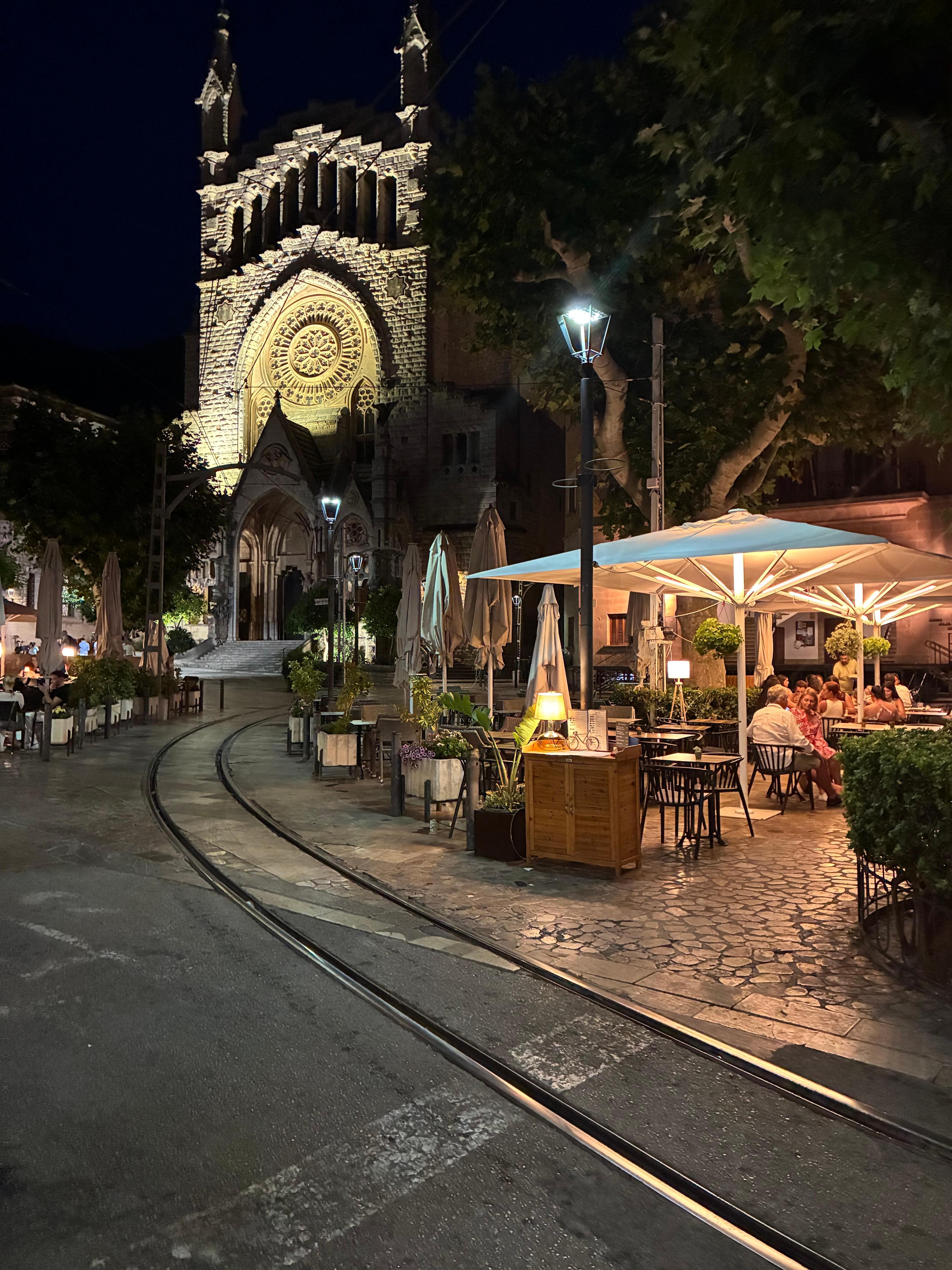 Not even two minutes away, the town square. I think we tried all the cafes and loved the food, especially the orange sorbet!