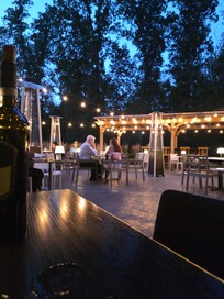 You can dine indoors or outdoors. It was a beautiful night.We sat right near the outdoor