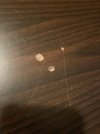 Damage on table