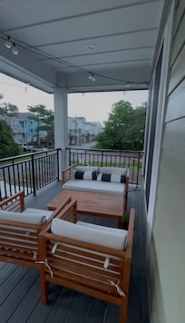 This is the balcony on the second floor by the living room.