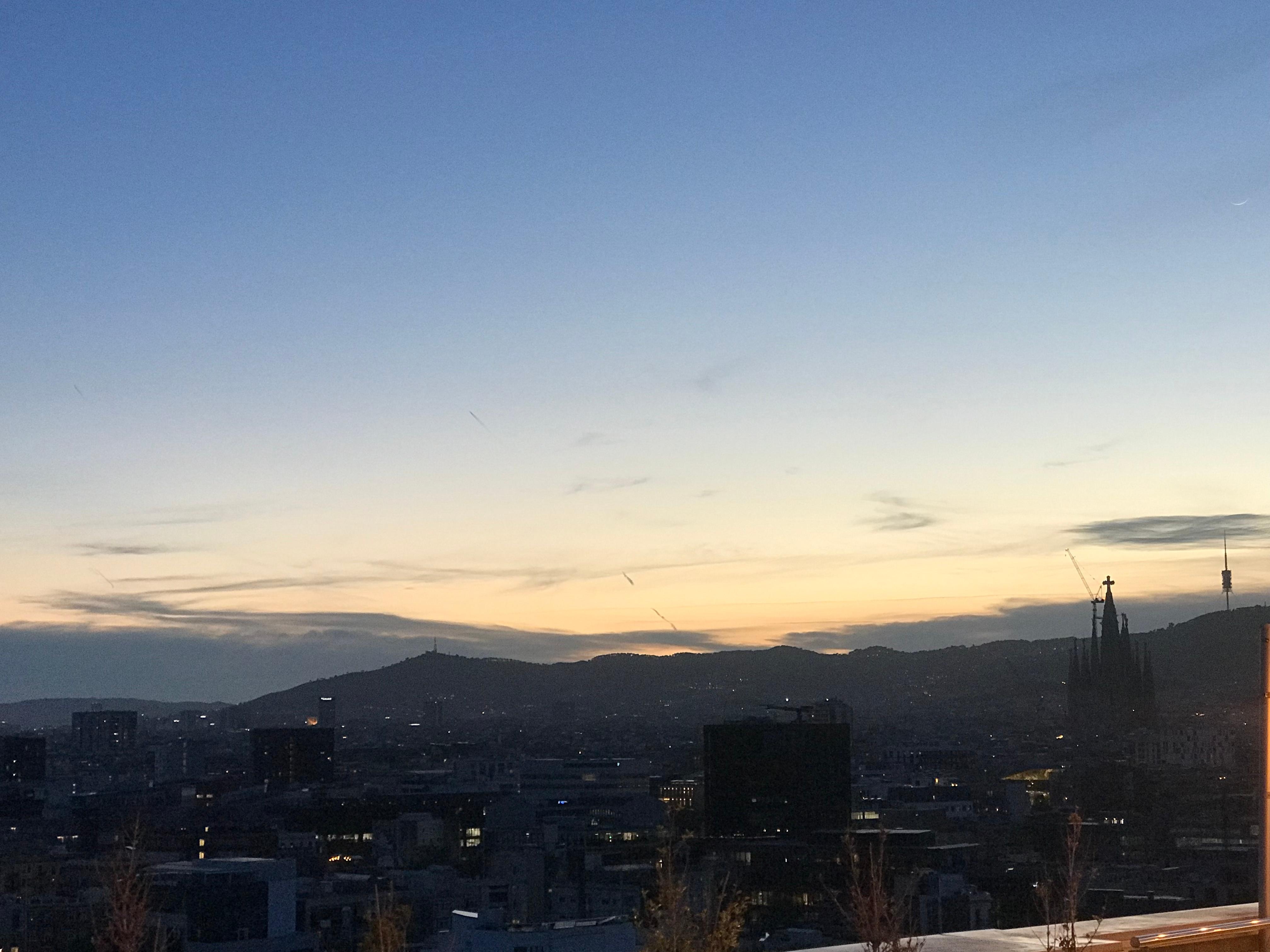 View from rooftop pool inland