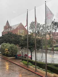 View of USC from front of hotel