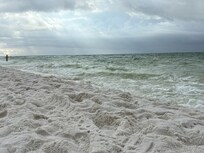 Morning at the beach steps away from the condo