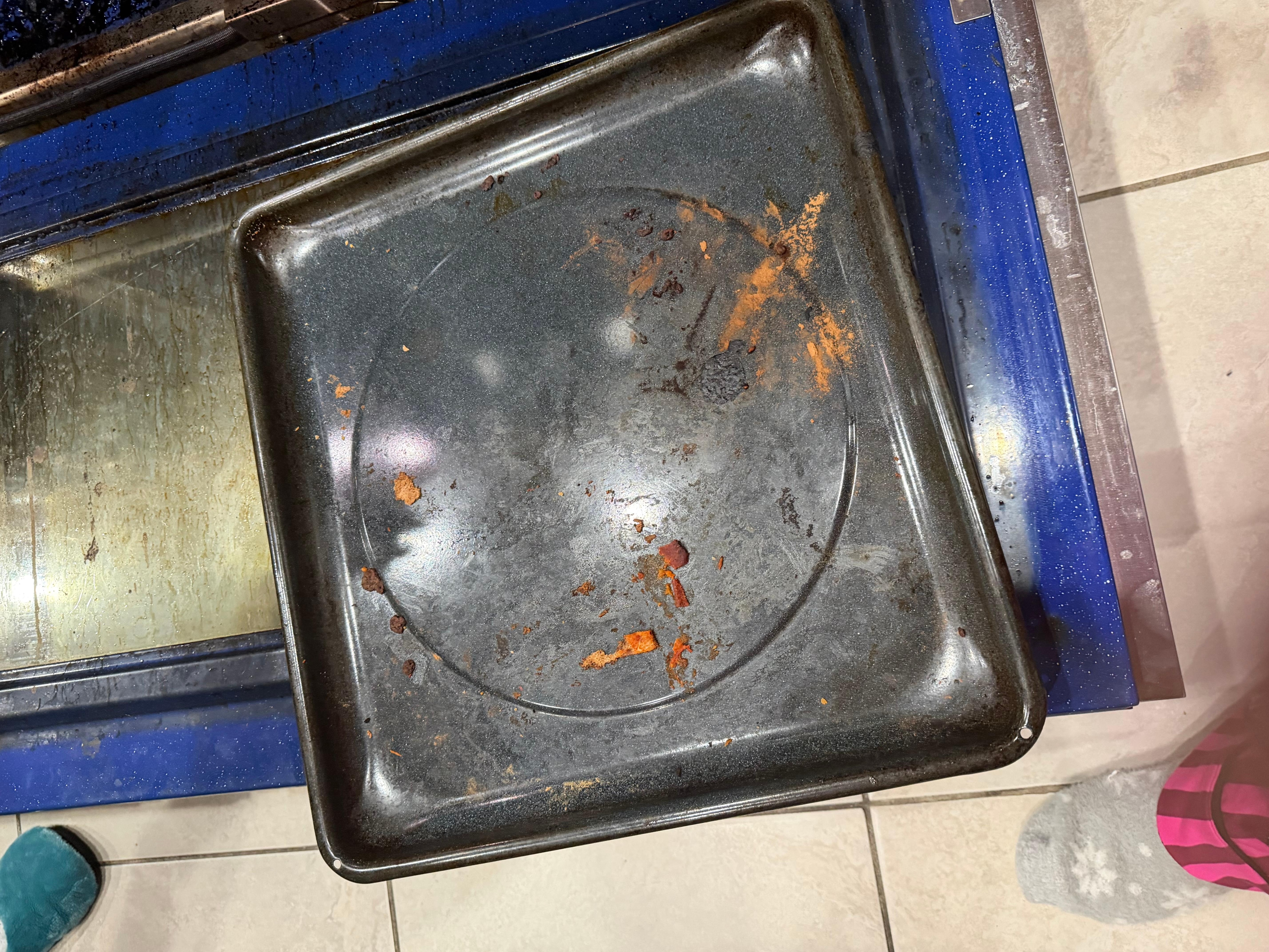 Food left in pan