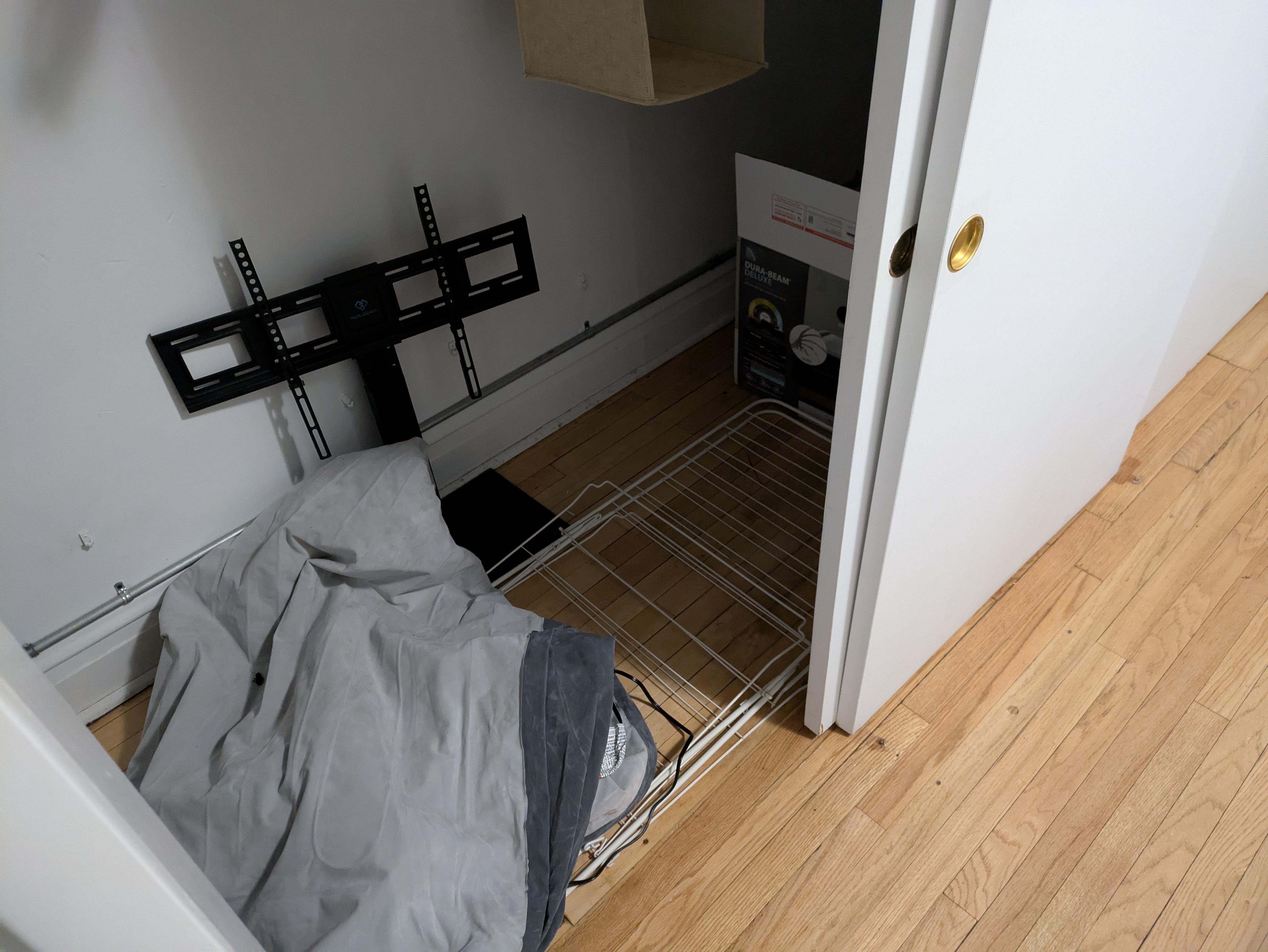 Air Mattress in bedroom closet