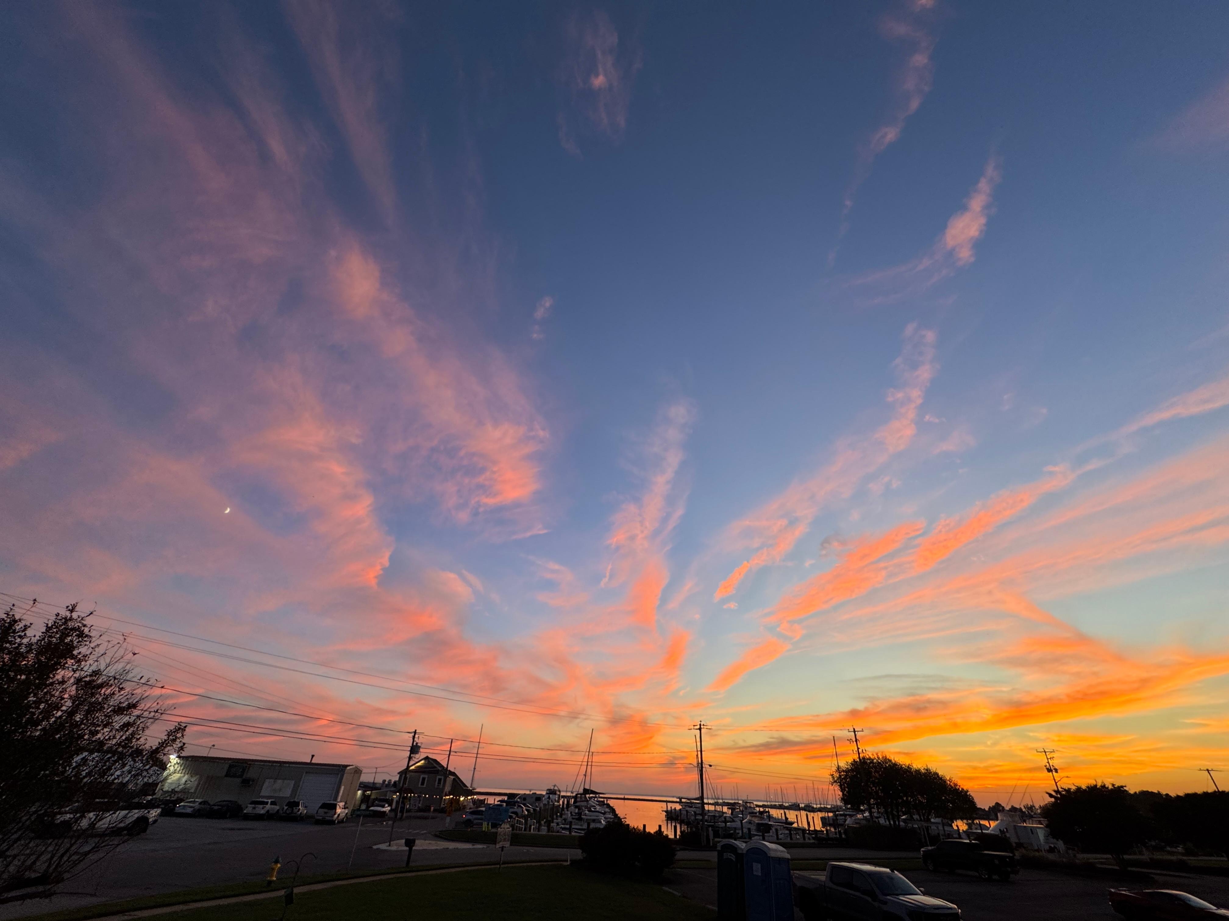 Beautiful sunsets from deck. 