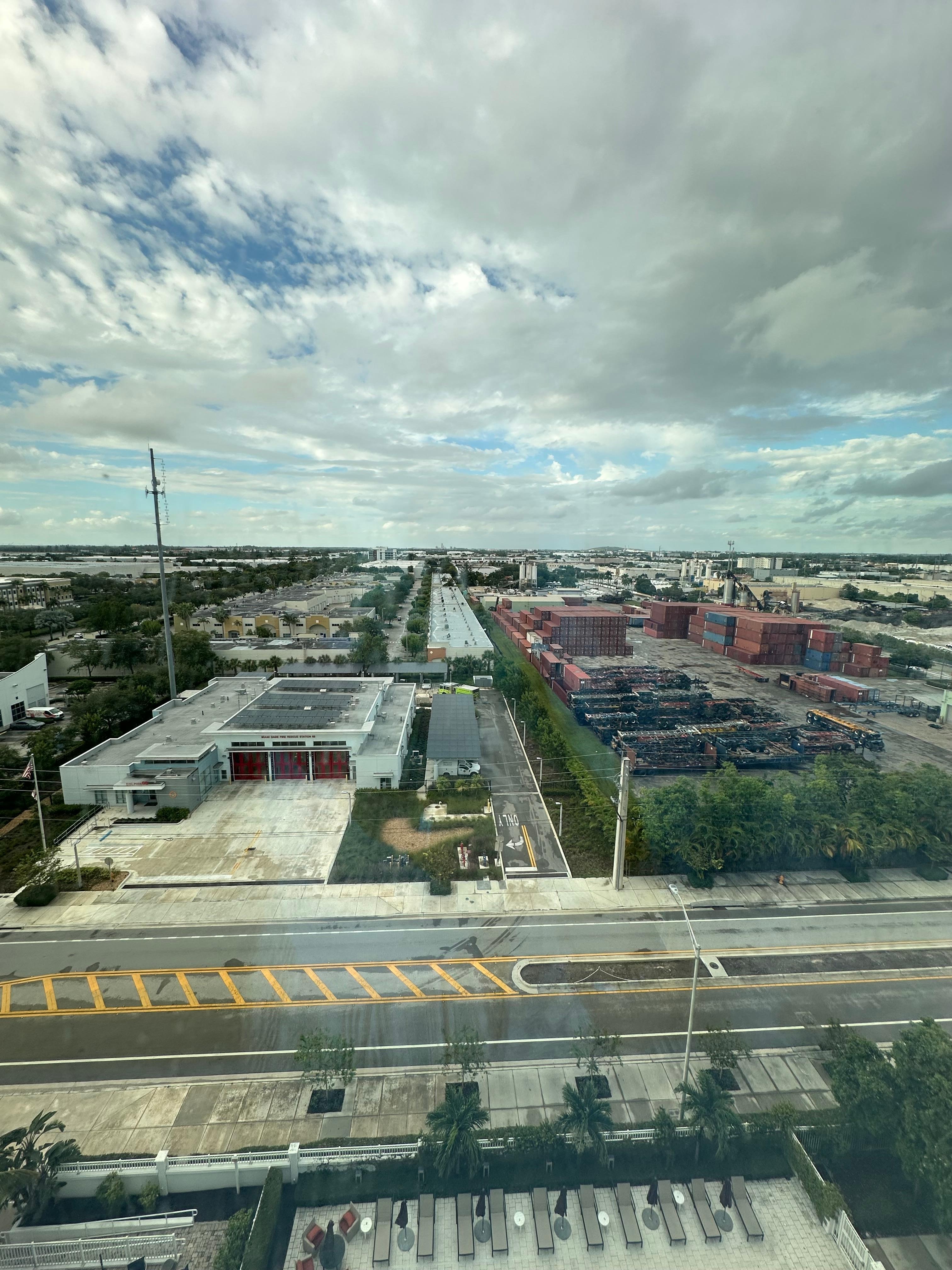 Vista do quarto do 10° andar