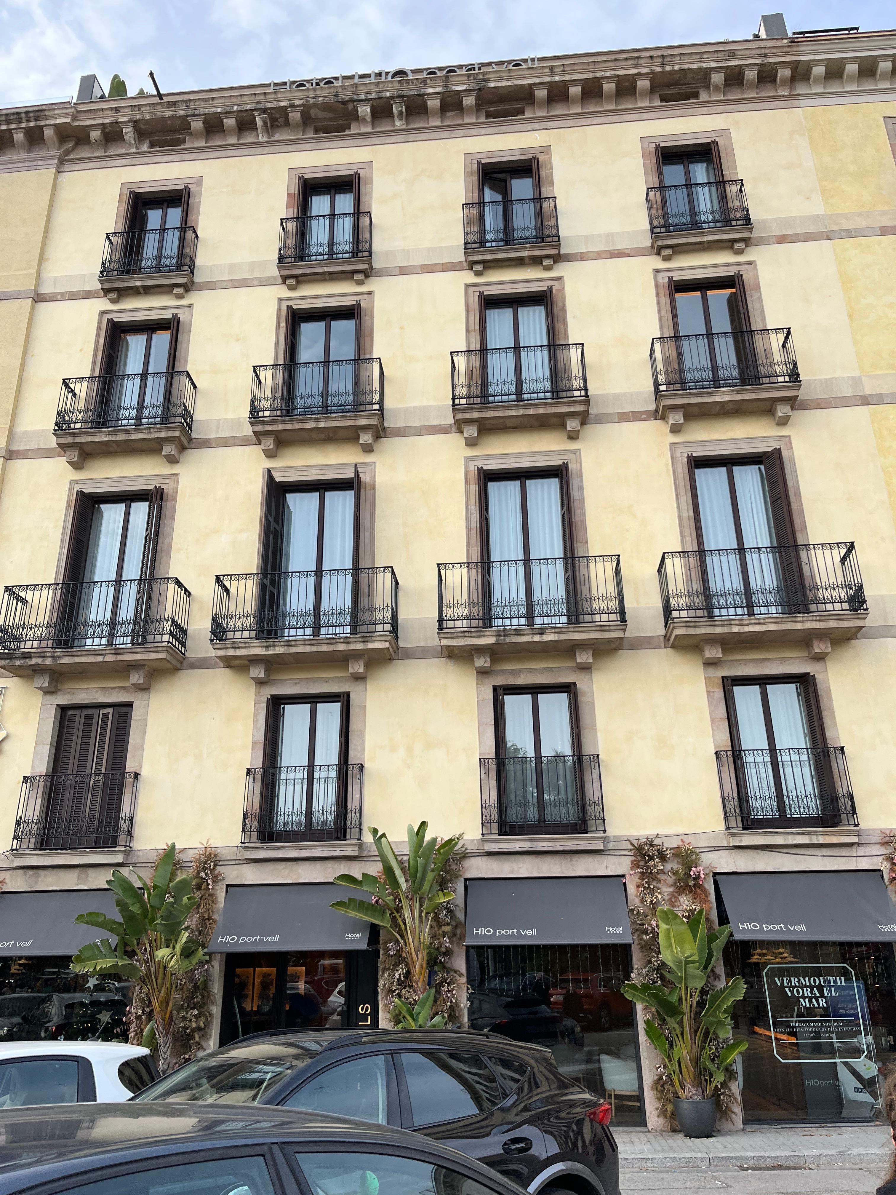 The front of the hotel