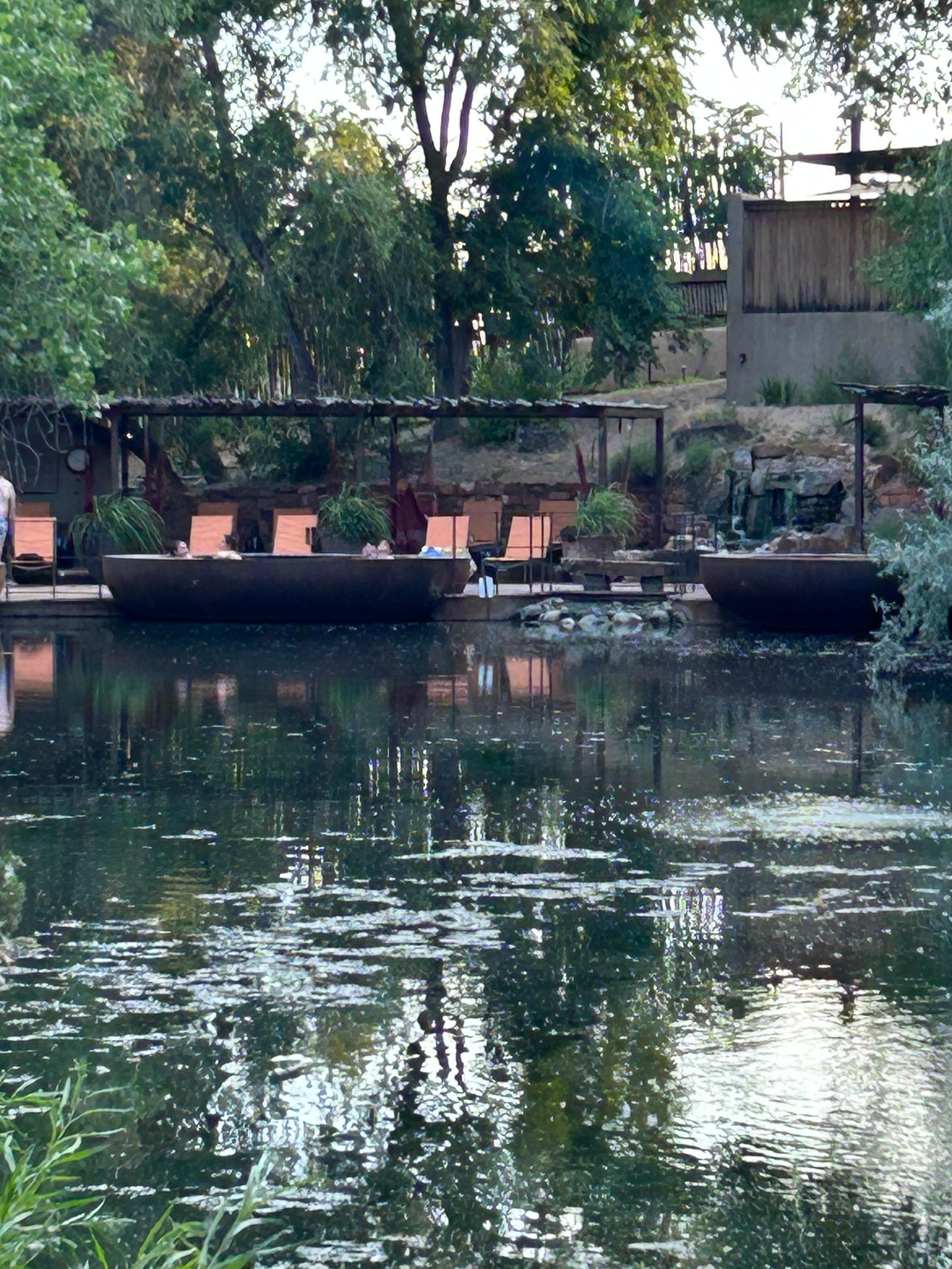 Soak in the mineral pools and rest in the hammocks.