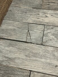 Cracked tile