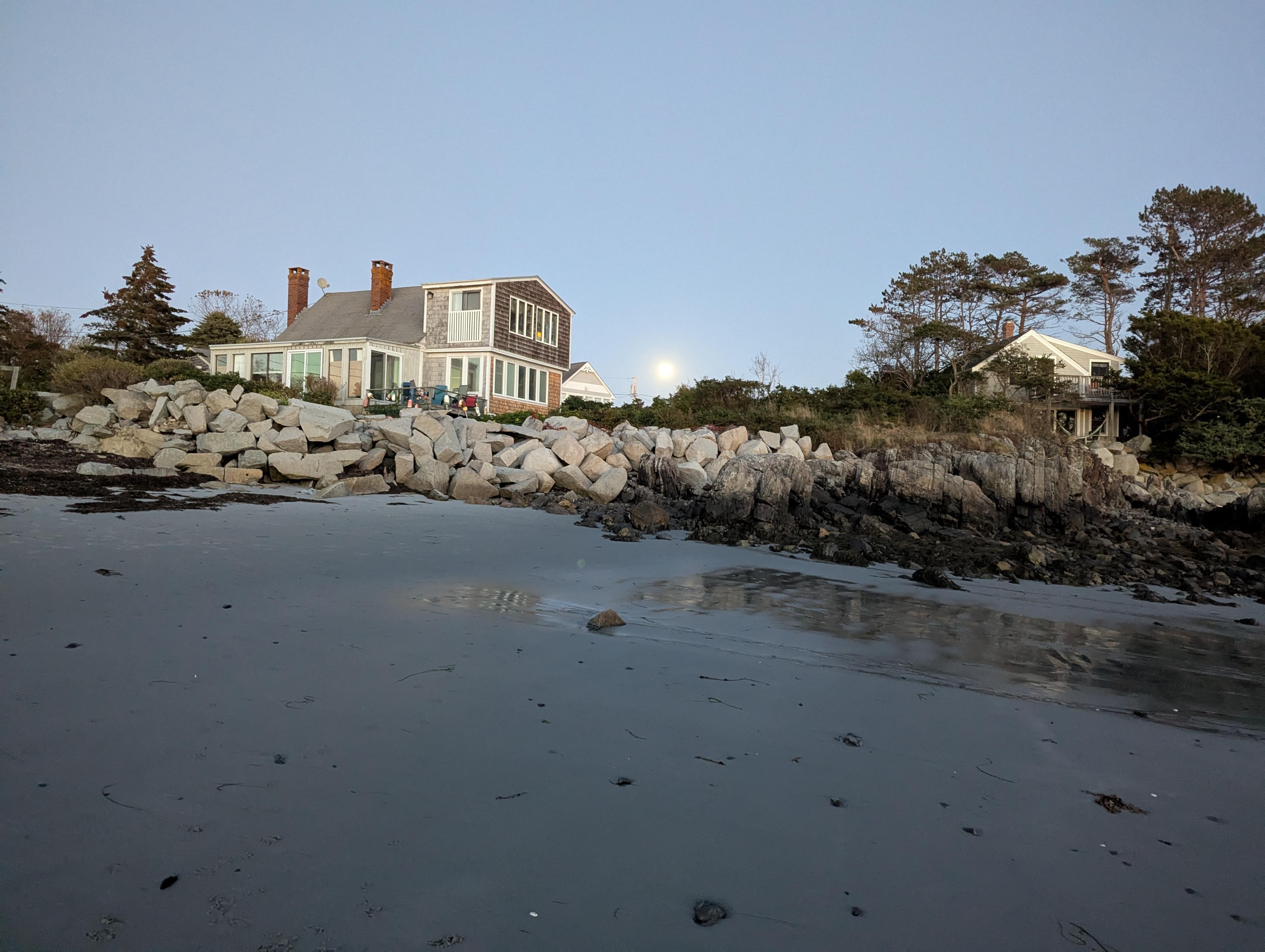 Sea Haven with the harvest moon.