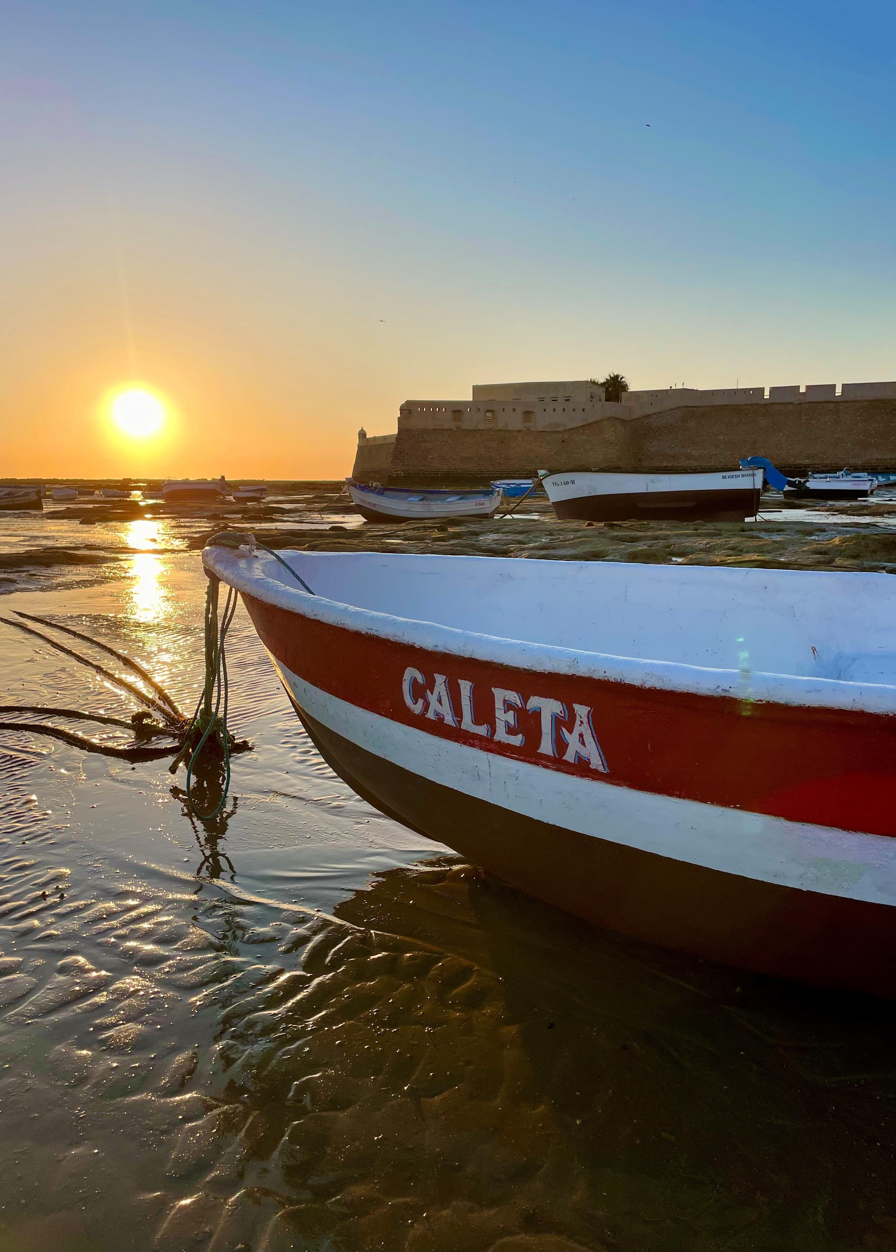 couché de soleil playa de Caléta