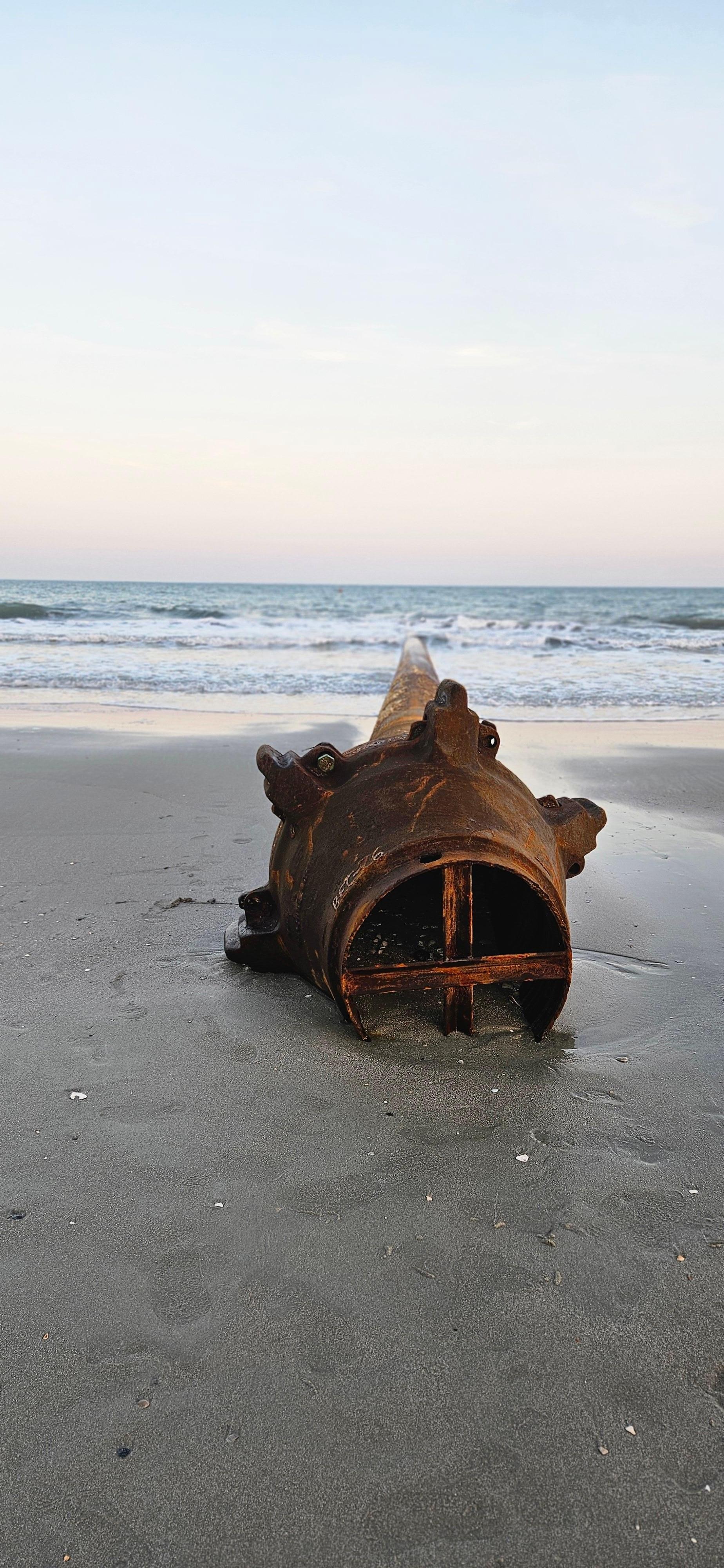Random piping that had washed ashore. Neat find.