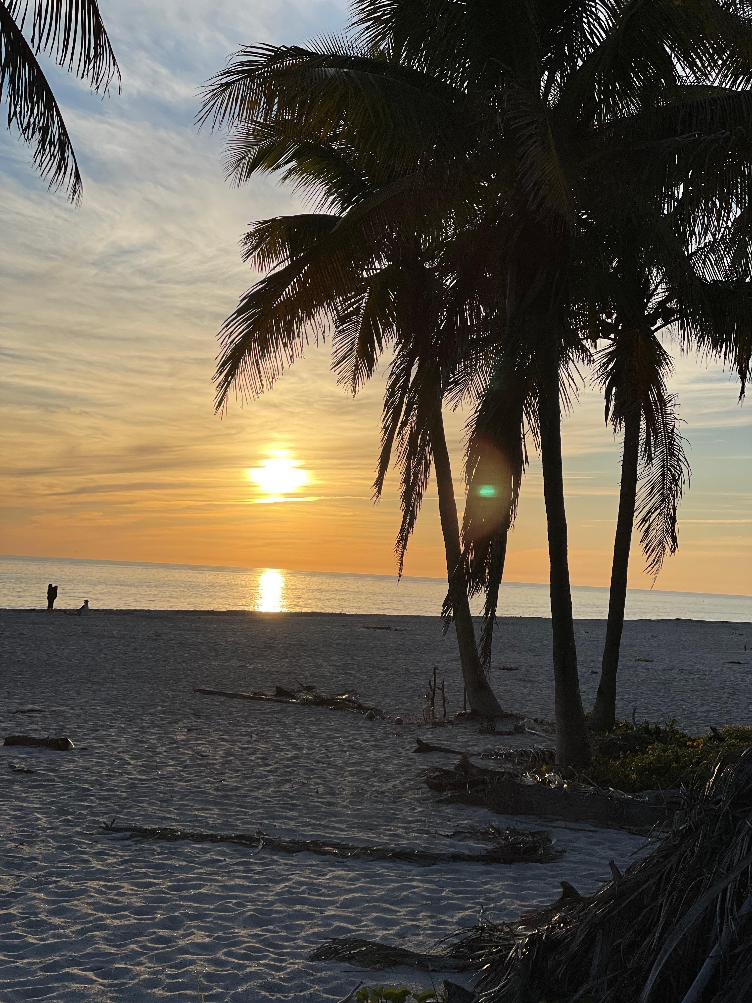 Sunset on our only gorgeous day