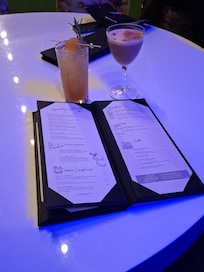 Patio and cocktails. Great room, comfortable seating with great decorations.