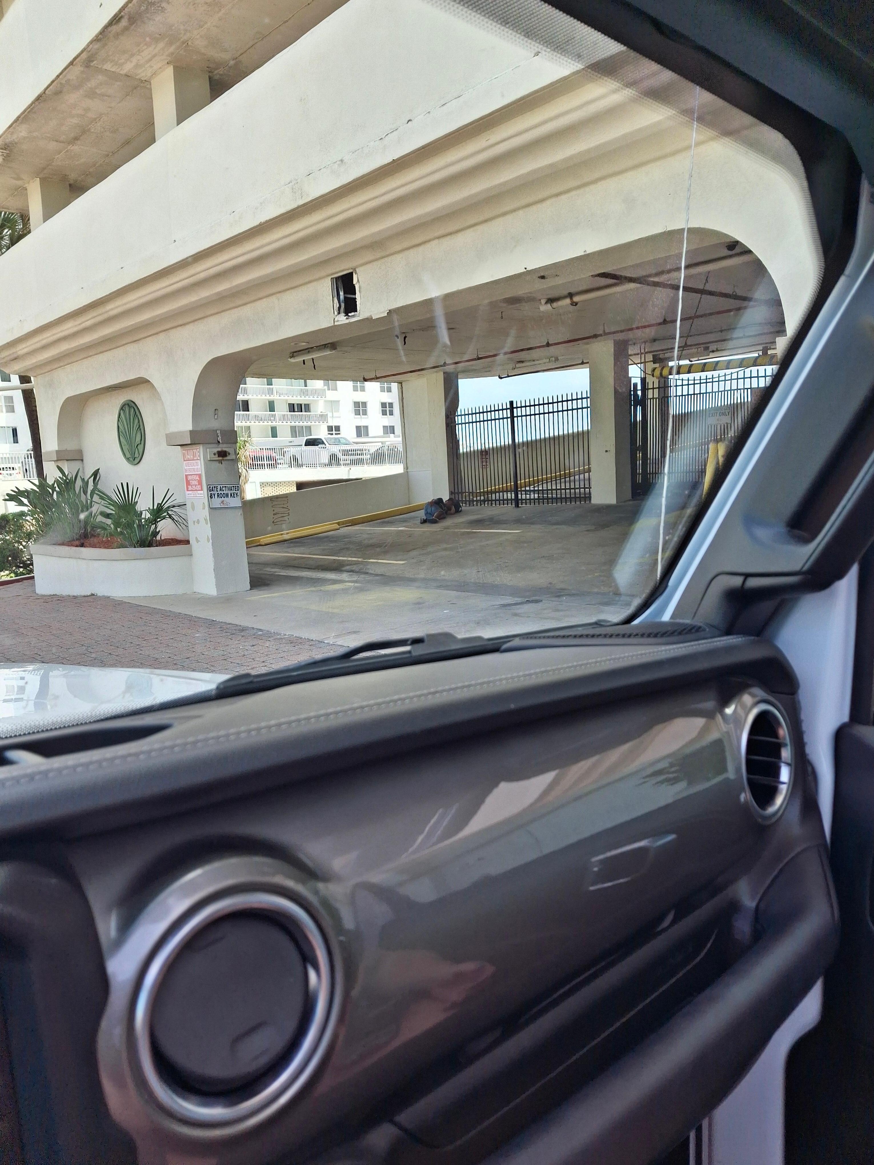 Parking garage closed. Homeless people using it to sleep.