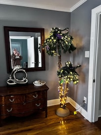 The lighted palm tree in the bedroom was a great added touch