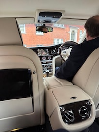 Complimentary ride to dinner in the hotel’s Bentley