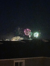 Fireworks at the Omni Hotel- seen from our window!