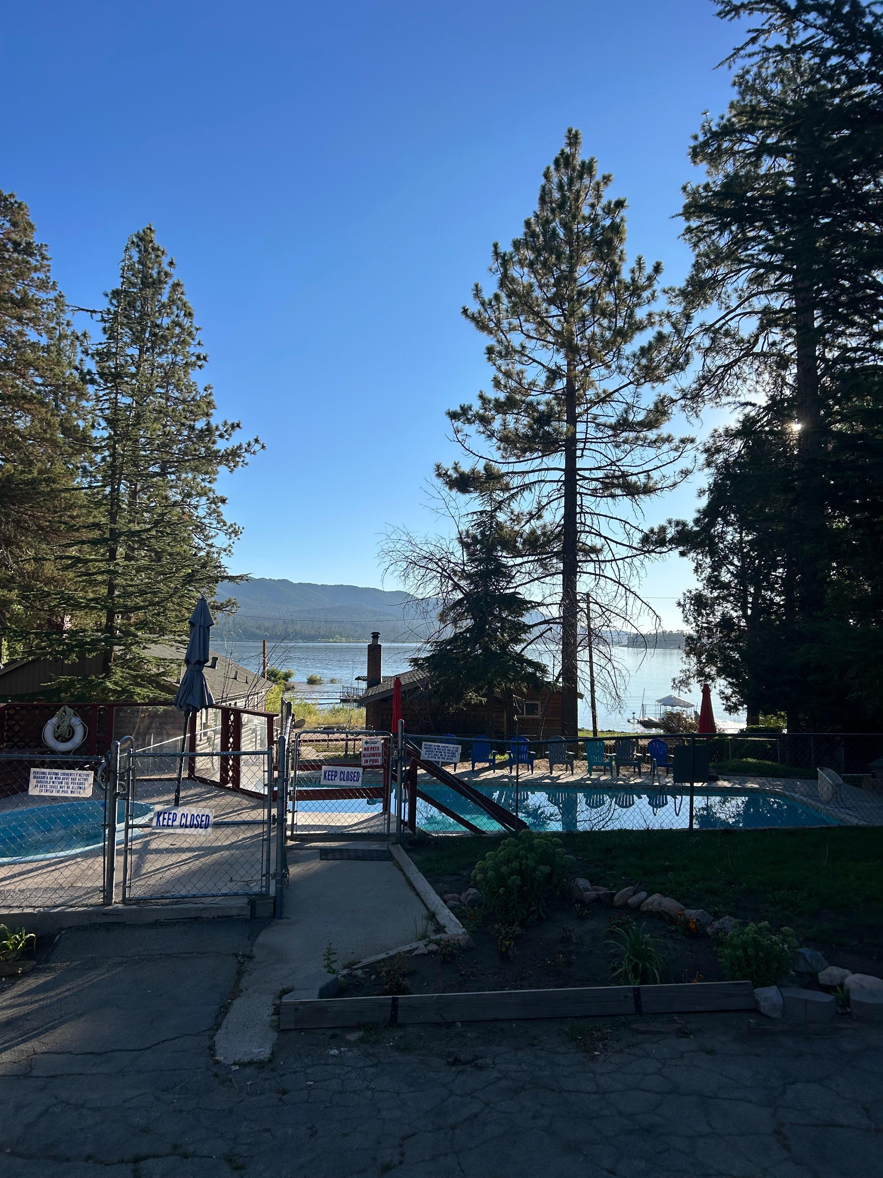 Pool view in the morning 