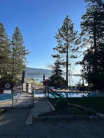 Pool view in the morning