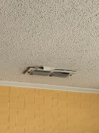 Damaged ceiling and vents