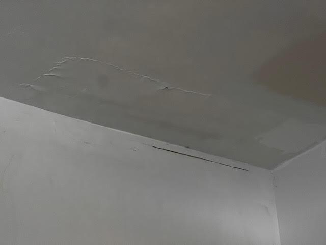water damage on kitchen ceiling