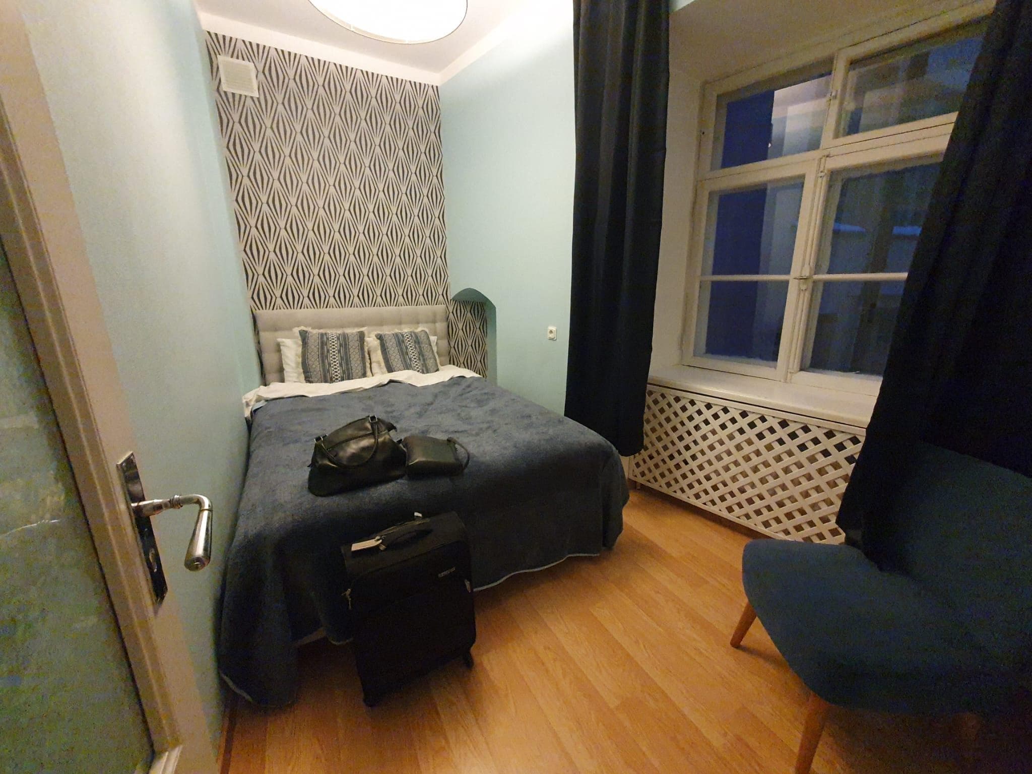 The bed only just fitted in the bedroom.