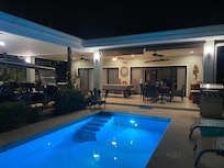 Outdoor area is amazing, well lit and decorated very cool!