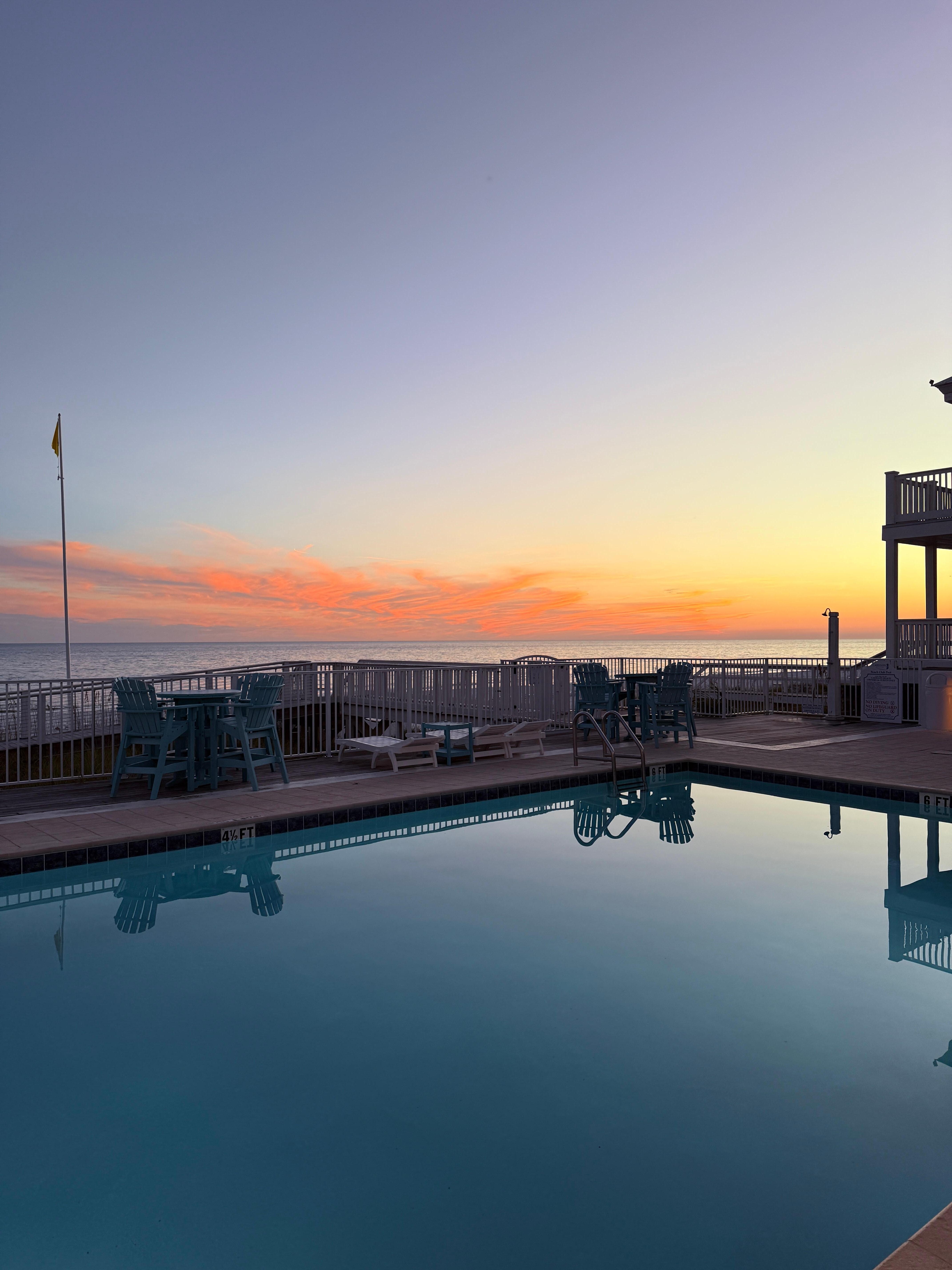 view from beach club pool