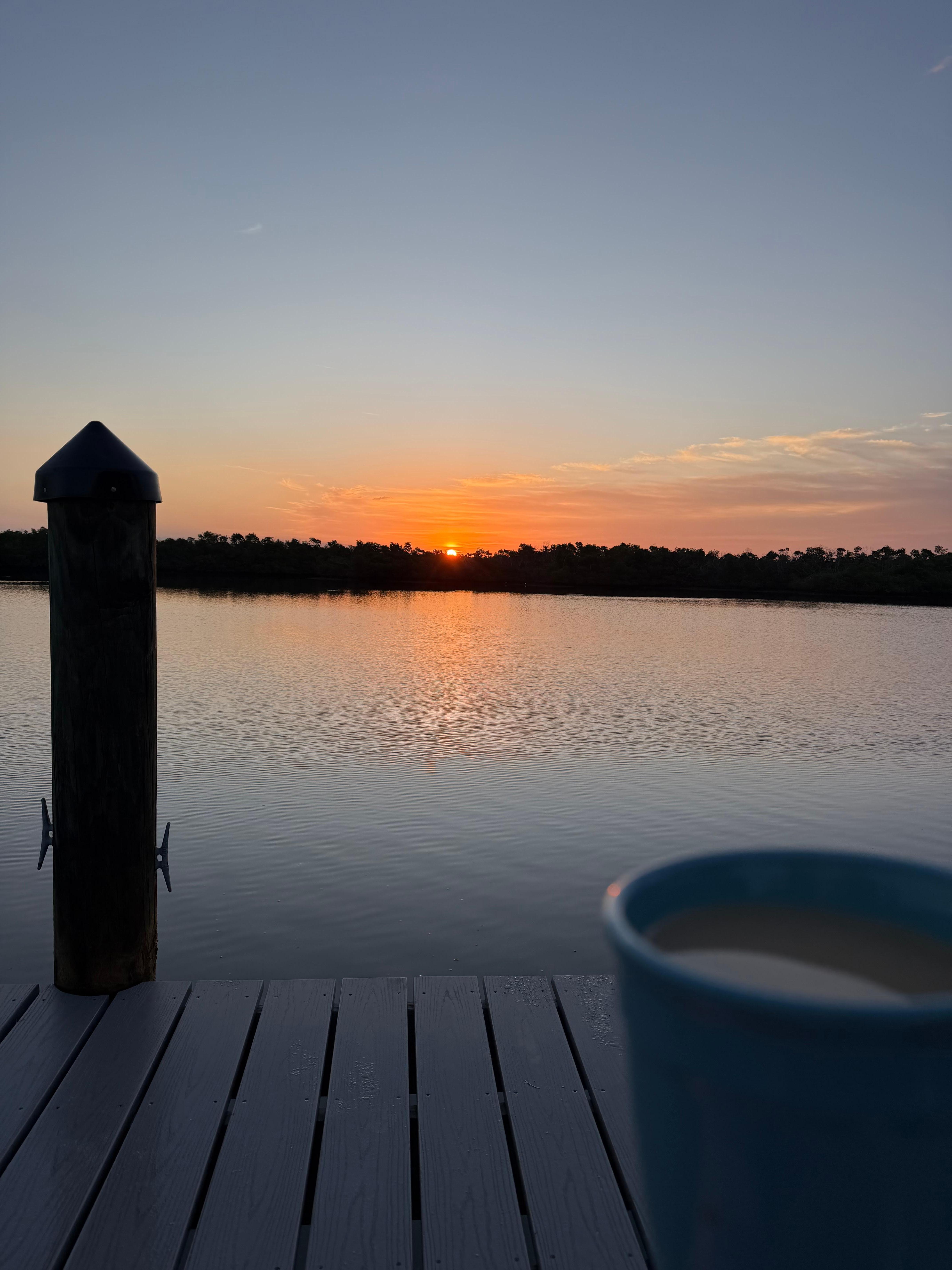 Sunrise right in the backyard