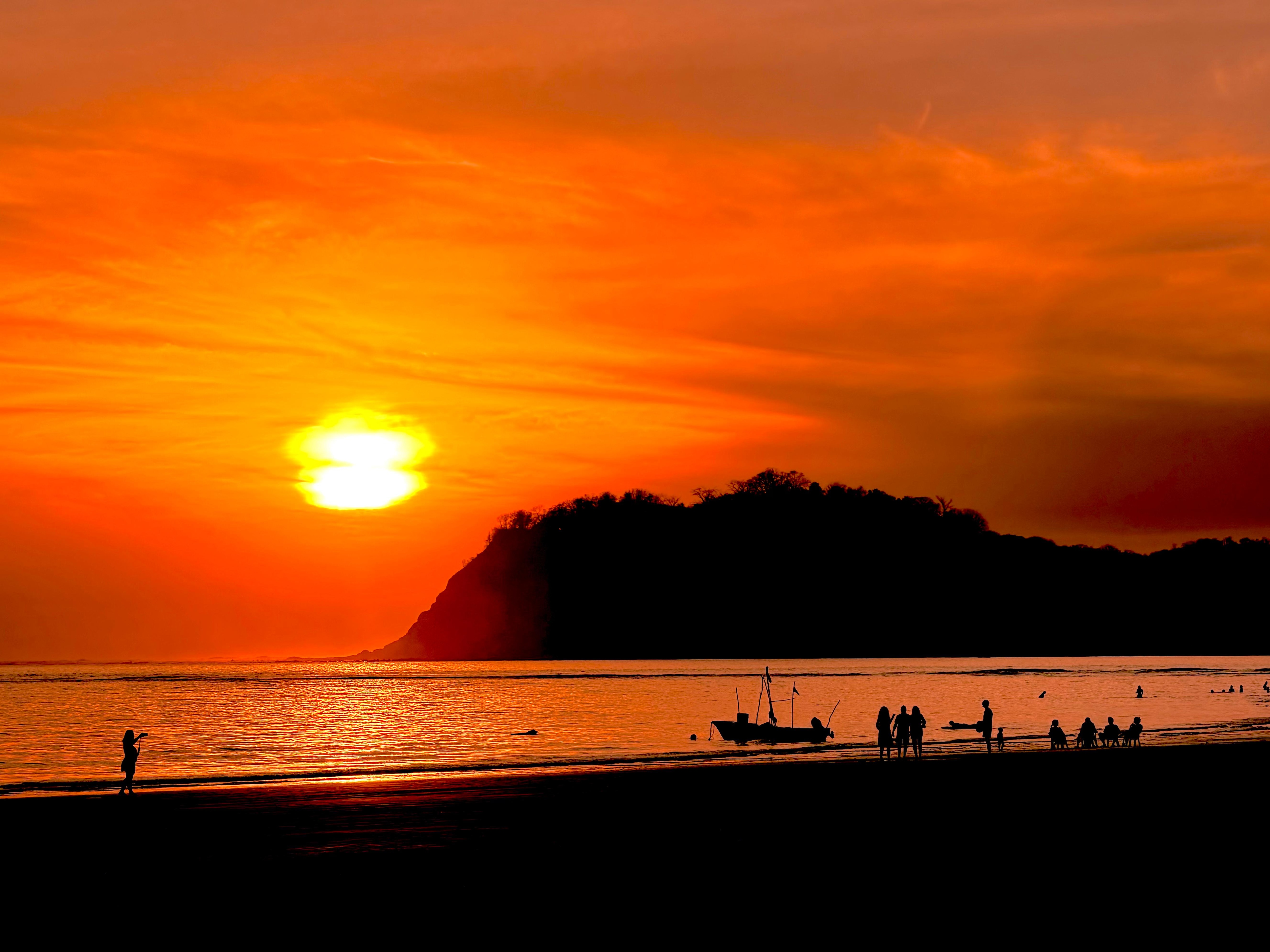 Sunset from hotel beach 