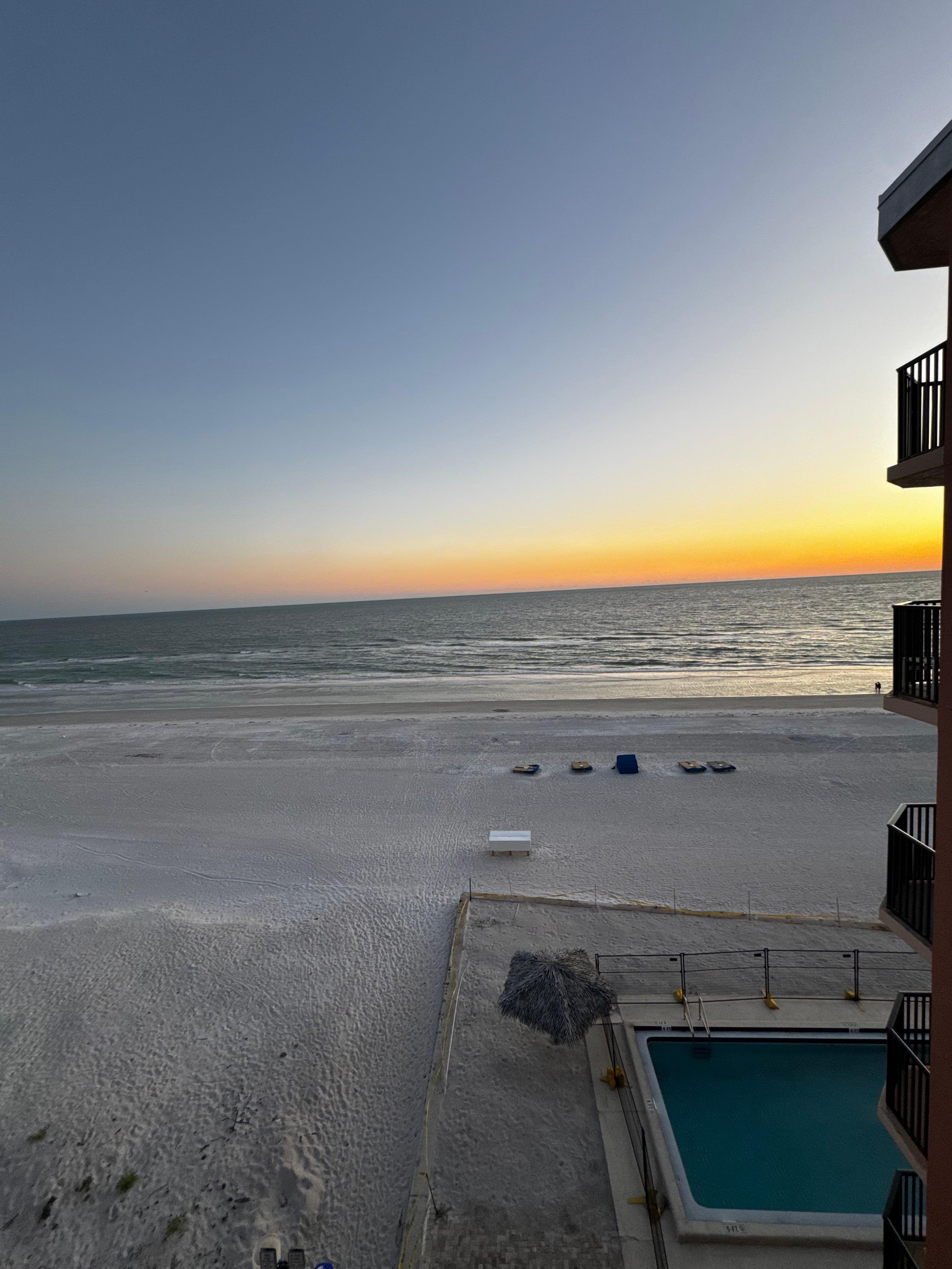 Sunset view from balcony