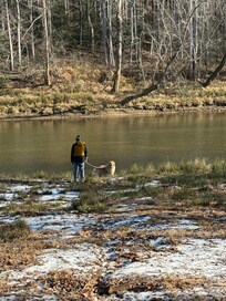 Great view of the river! Even had a little snow!