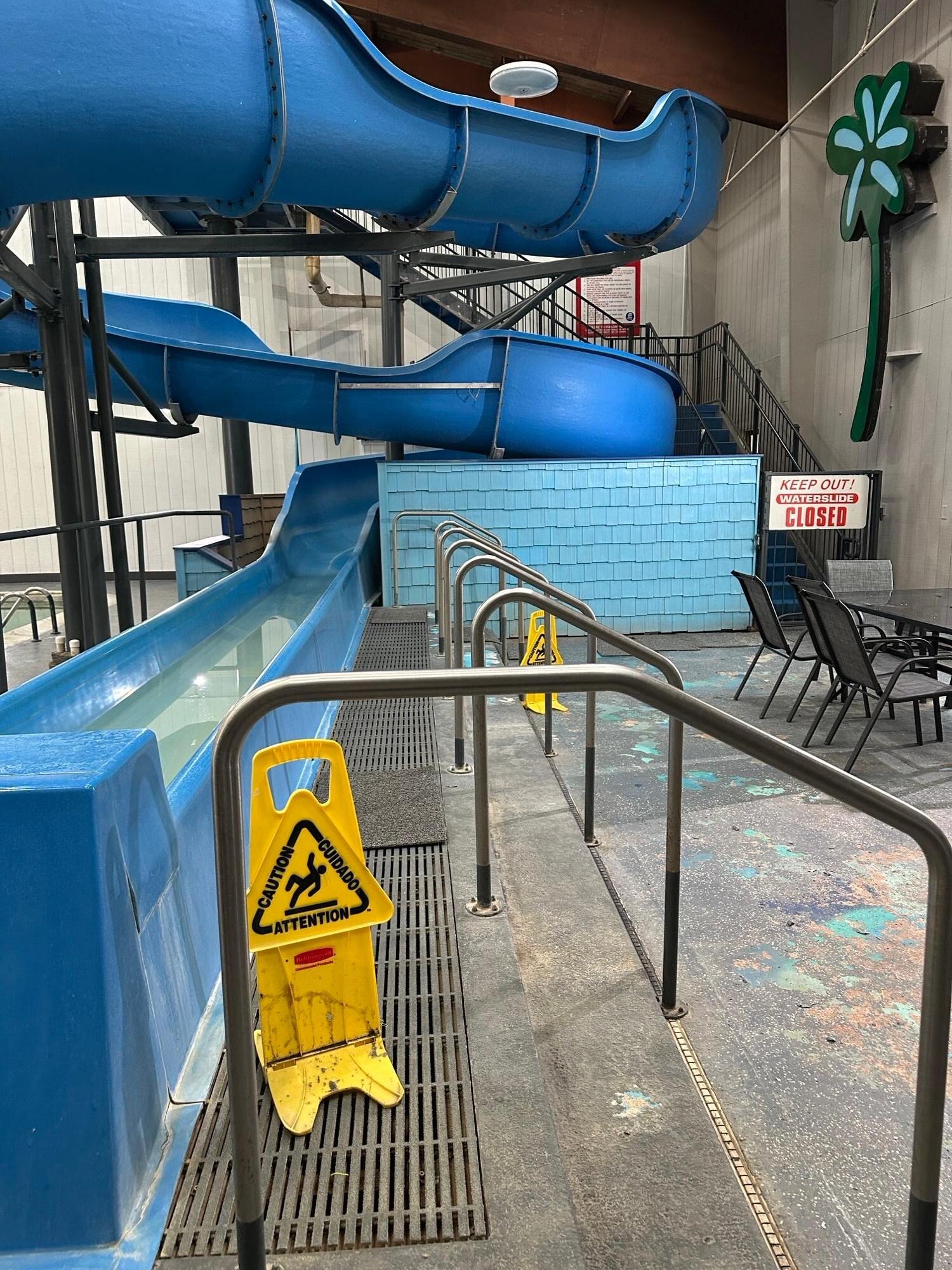 closed water slide