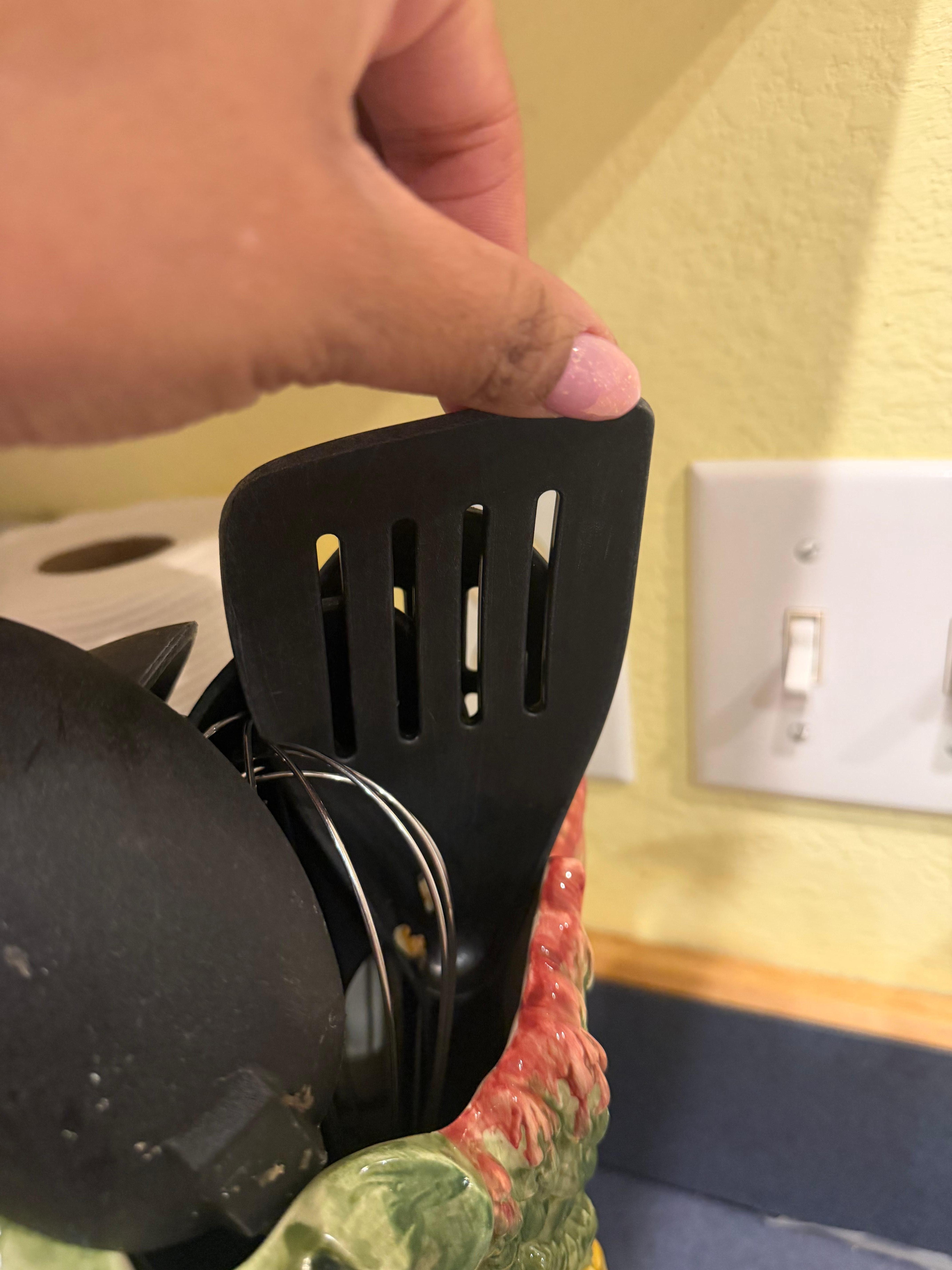 This is how the serving spoons looked UPON ARRIVAL.