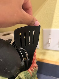 This is how the serving spoons looked UPON ARRIVAL.