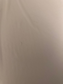 Hair under the sheets.