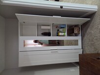 Closet with cleaning products