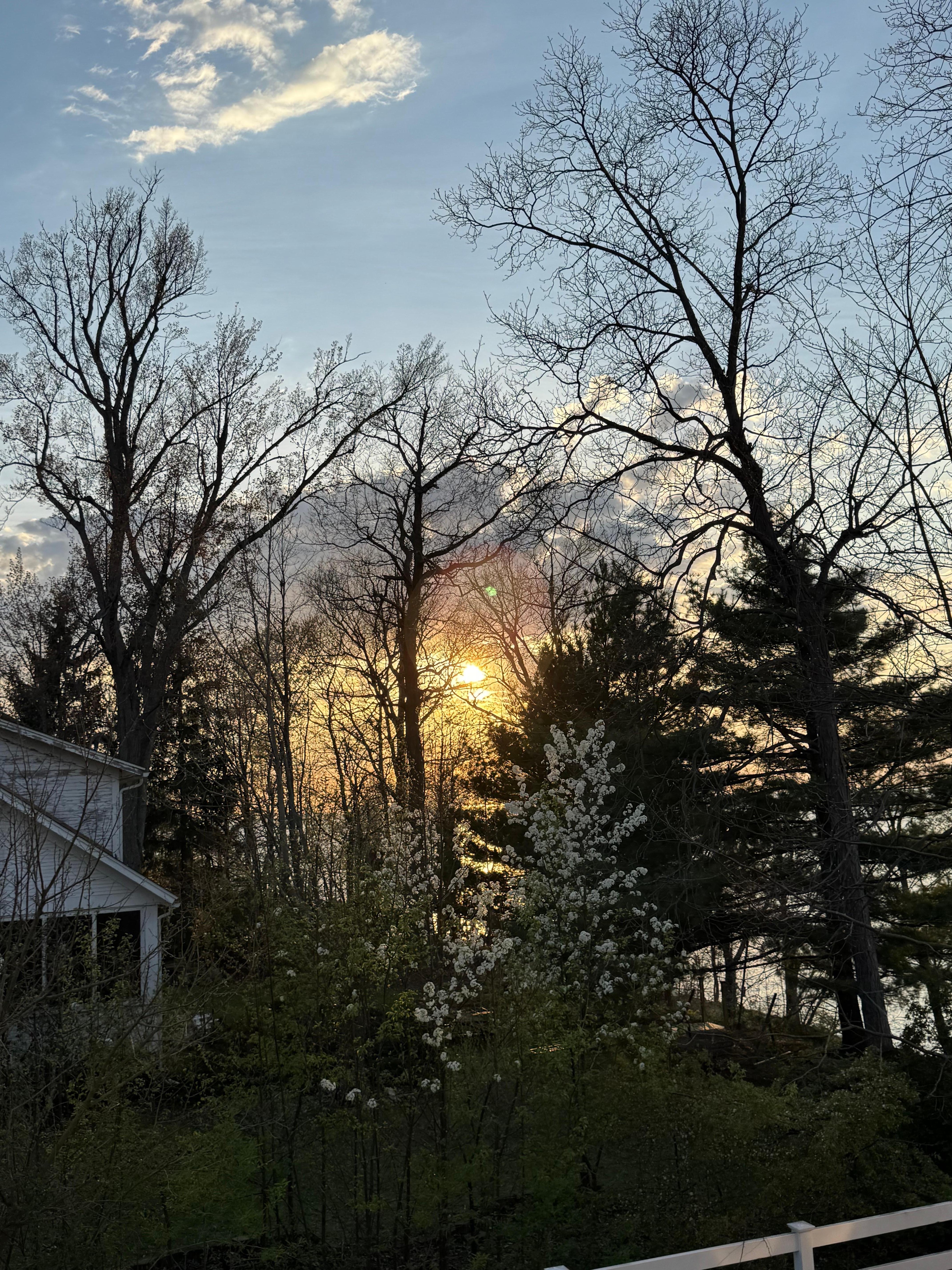 View of a sunset from the balcony.