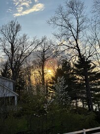 View of a sunset from the balcony.
