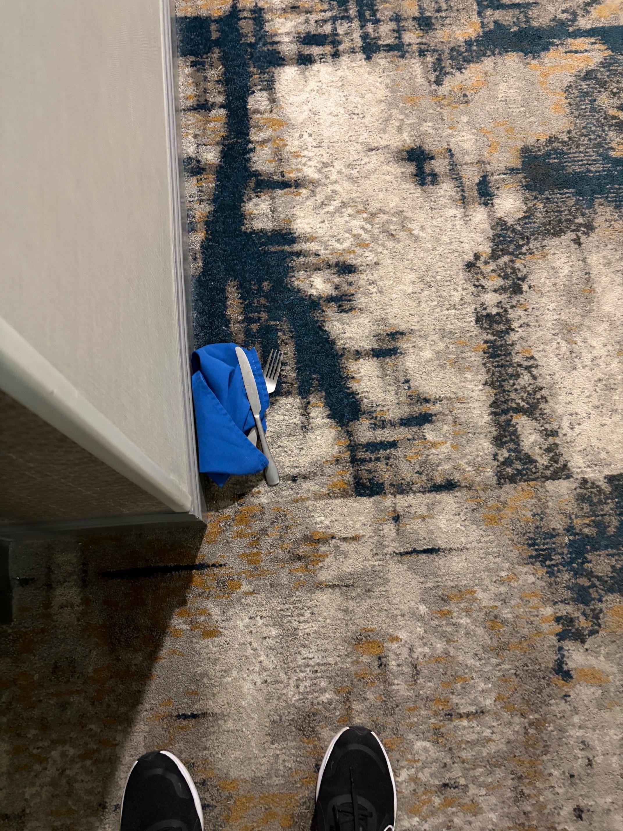 This was on the floor outside my door when I checked in