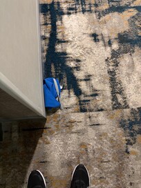 This was on the floor outside my door when I checked in