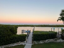 View from the back door at sunrise.