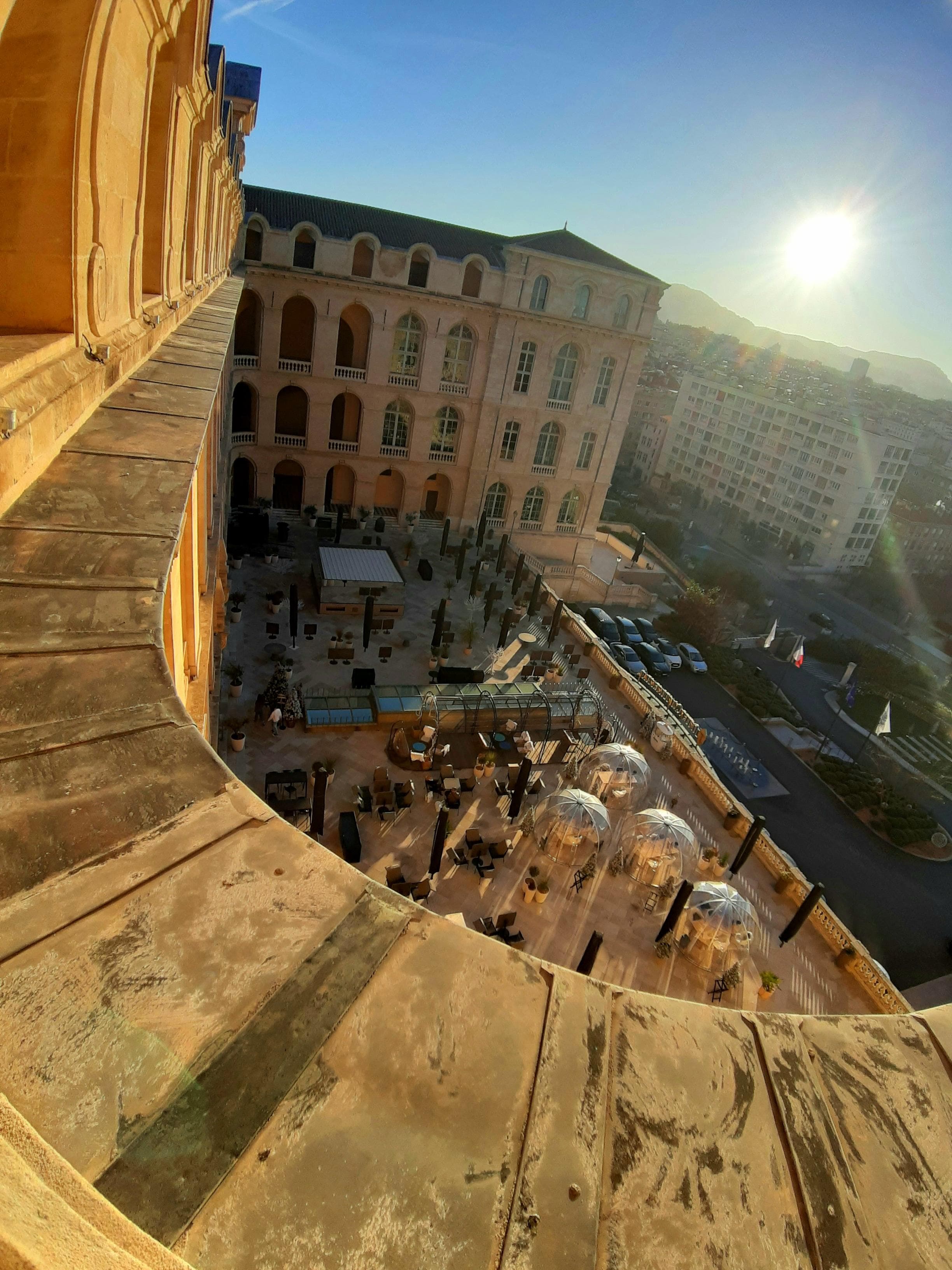 Terrasse vue de haut 