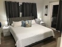 Master bed with portable AC