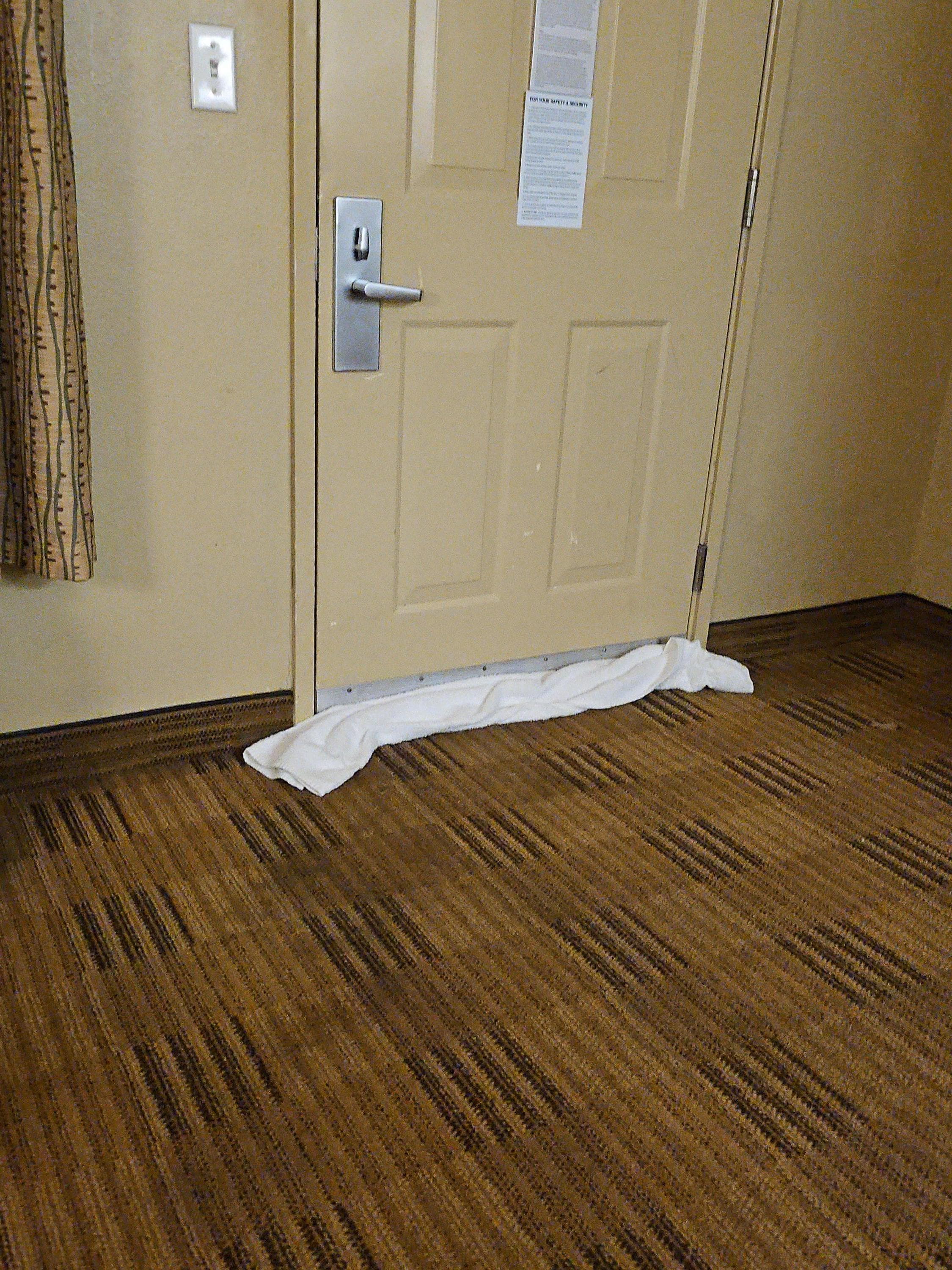 A gap at the bottom  of the door. Idk if that's how the Mosquitos got in the room