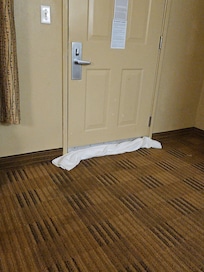 A gap at the bottom of the door. Idk if that's how the Mosquitos got in the room