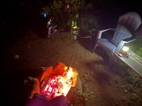 Our nightly fire.