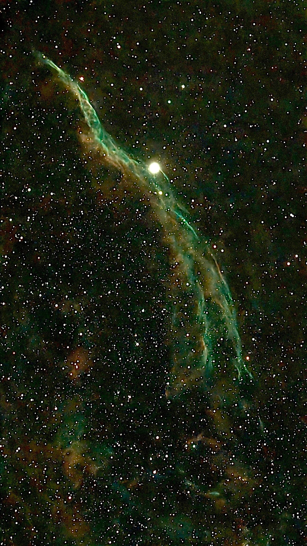 The Veil Nebula from the meadow using our SeeStar S50